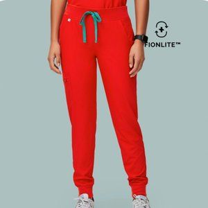 FIGS Women's Awesome Red FIONLITE Zamora Scub Pant